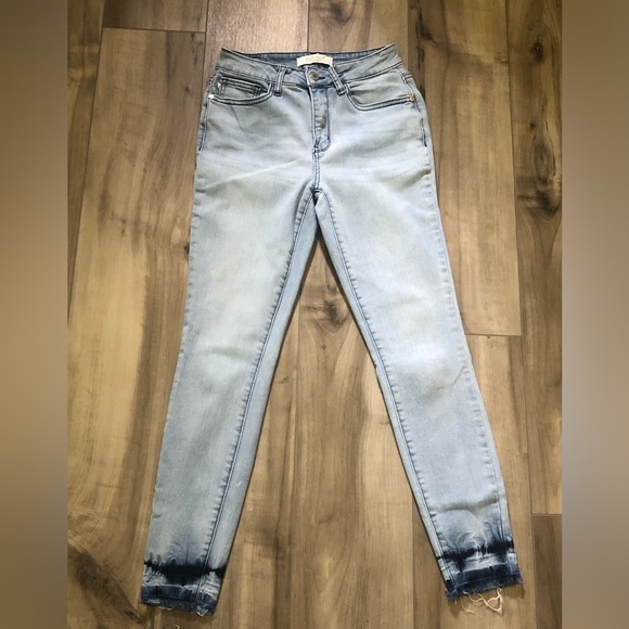 Judy Blue | Colby Mid Rise Tie Dye Release Hem Skinny Denim Jeans size 1 25 - Picture 3 of 5